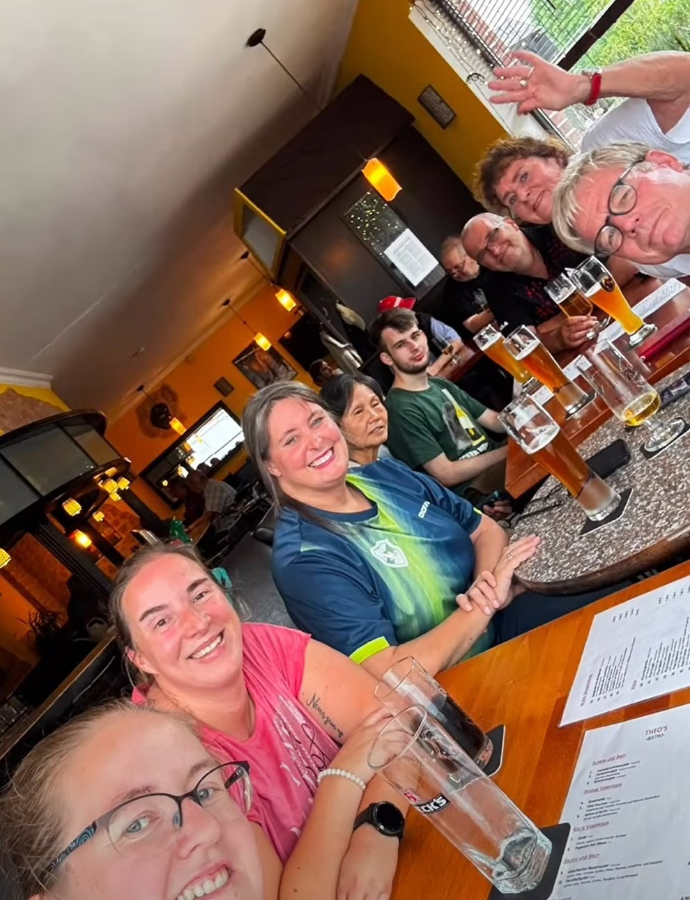 Die TTCE-Feier anschließend in Theo's Bistro mit Fan-Club