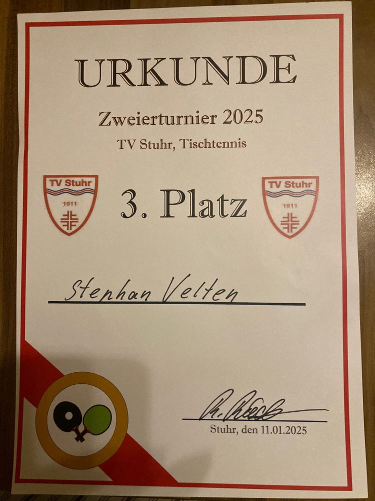 20250118 Stephan 3. Platz
Stuhr