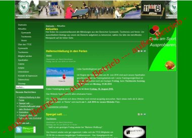 2018 07 01 alte TTCE Website außer
Betrieb